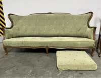 Sofa 200 cm styl Ludwig drewno dab vintage loft kancelaria biuro TANIO