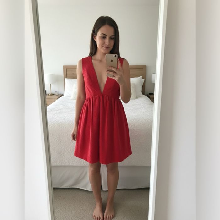 Żakardowa sukienka Asos tłoczony wzór odkryte plecy 36 S