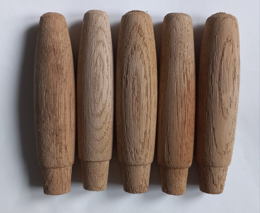 Ручка дерев'яна, дуб,довжина 125мм,без металевого кільця