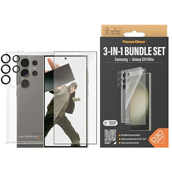 PanzerGlass Bundle 3in1 Sam S24 UltraS928 Hardcase + Screen Protector