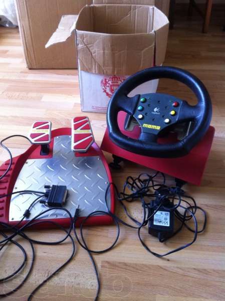 игровой руль с педалями Logitech wingman momo force 1990-х
