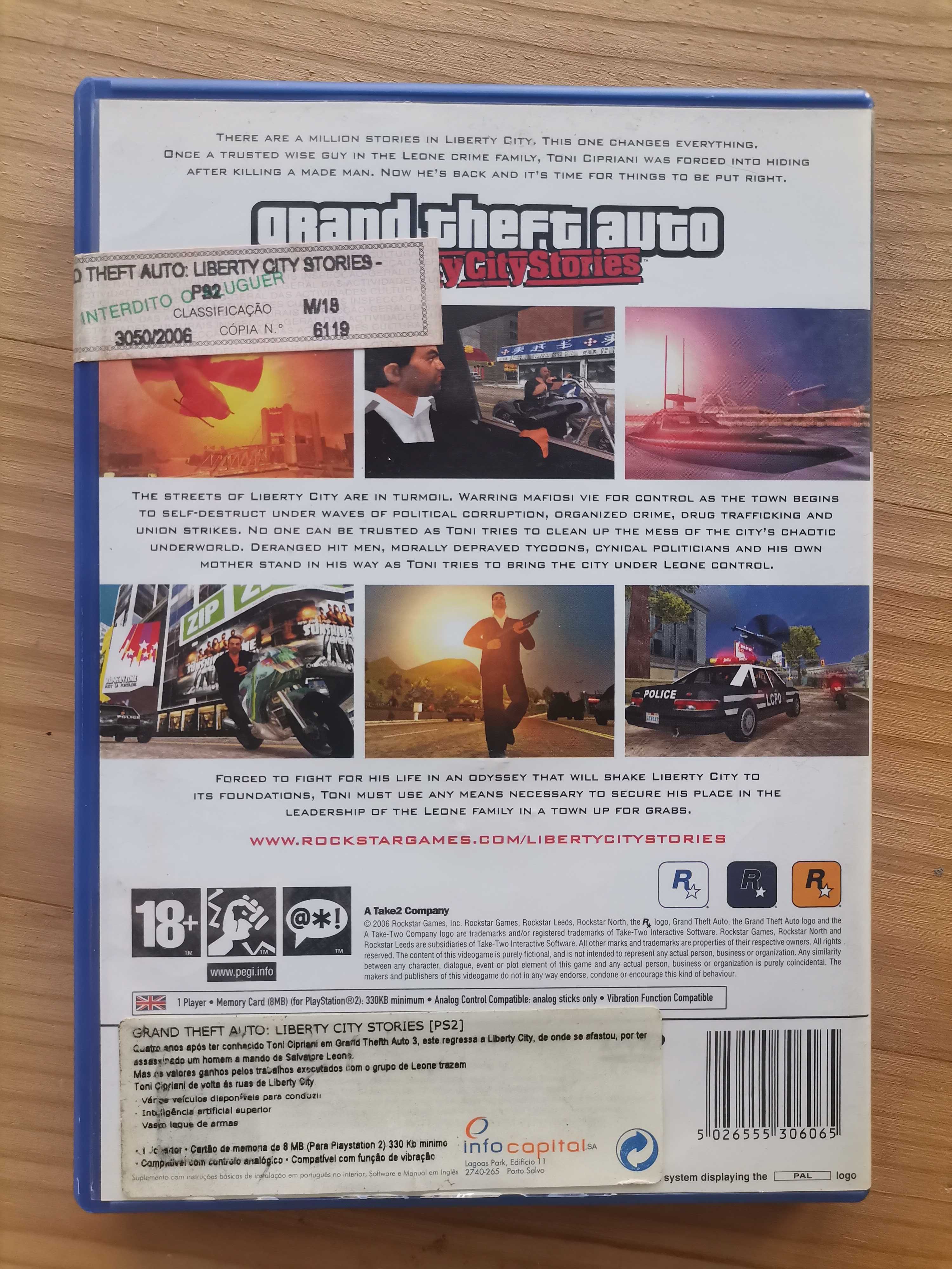 Grand theft auto liberty city Ps2