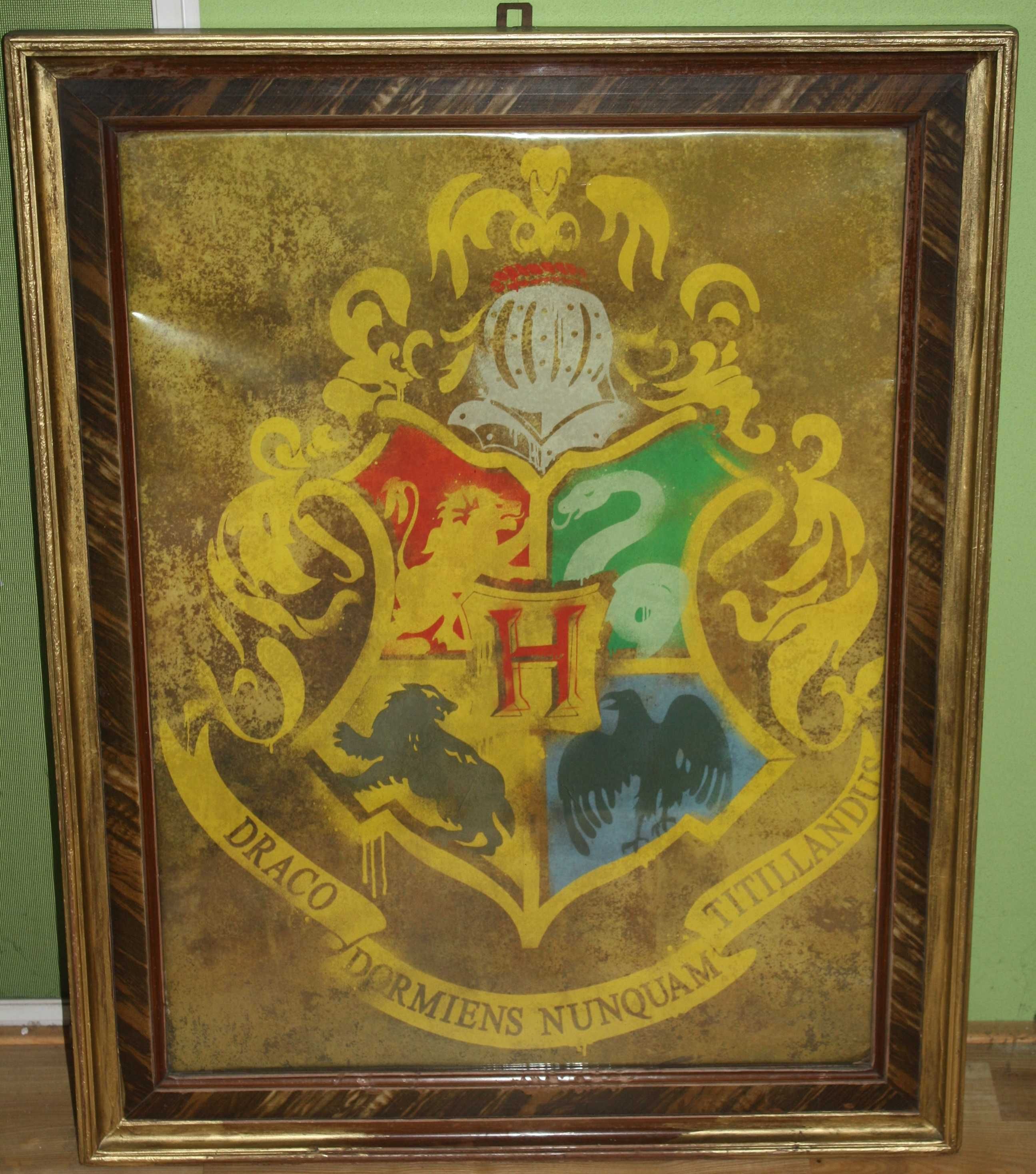 Obraz Plakat Harry Potter w ramie duży Hogwart Domy