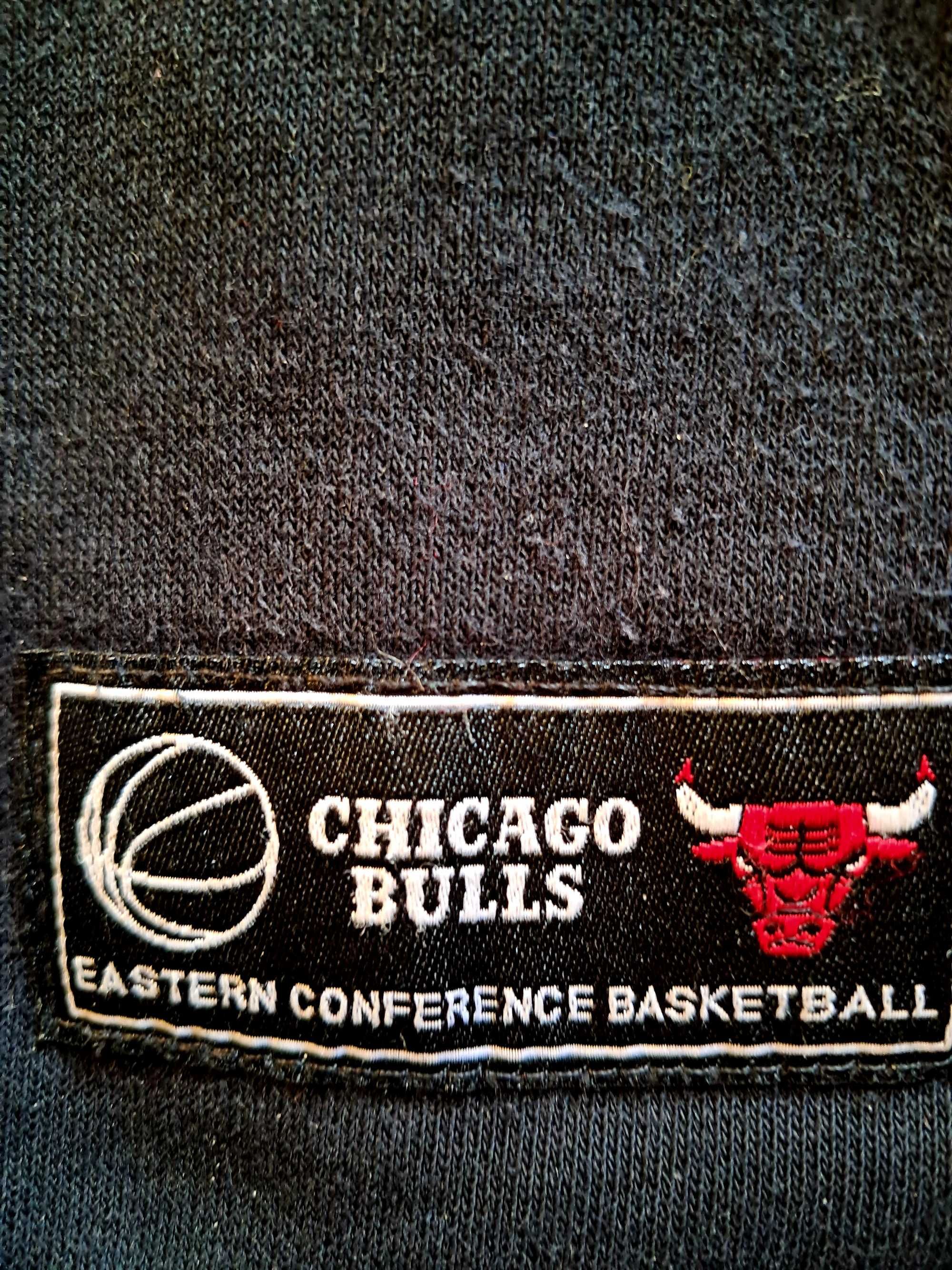 Czarna bluza z kapturem Chicago Bulls
