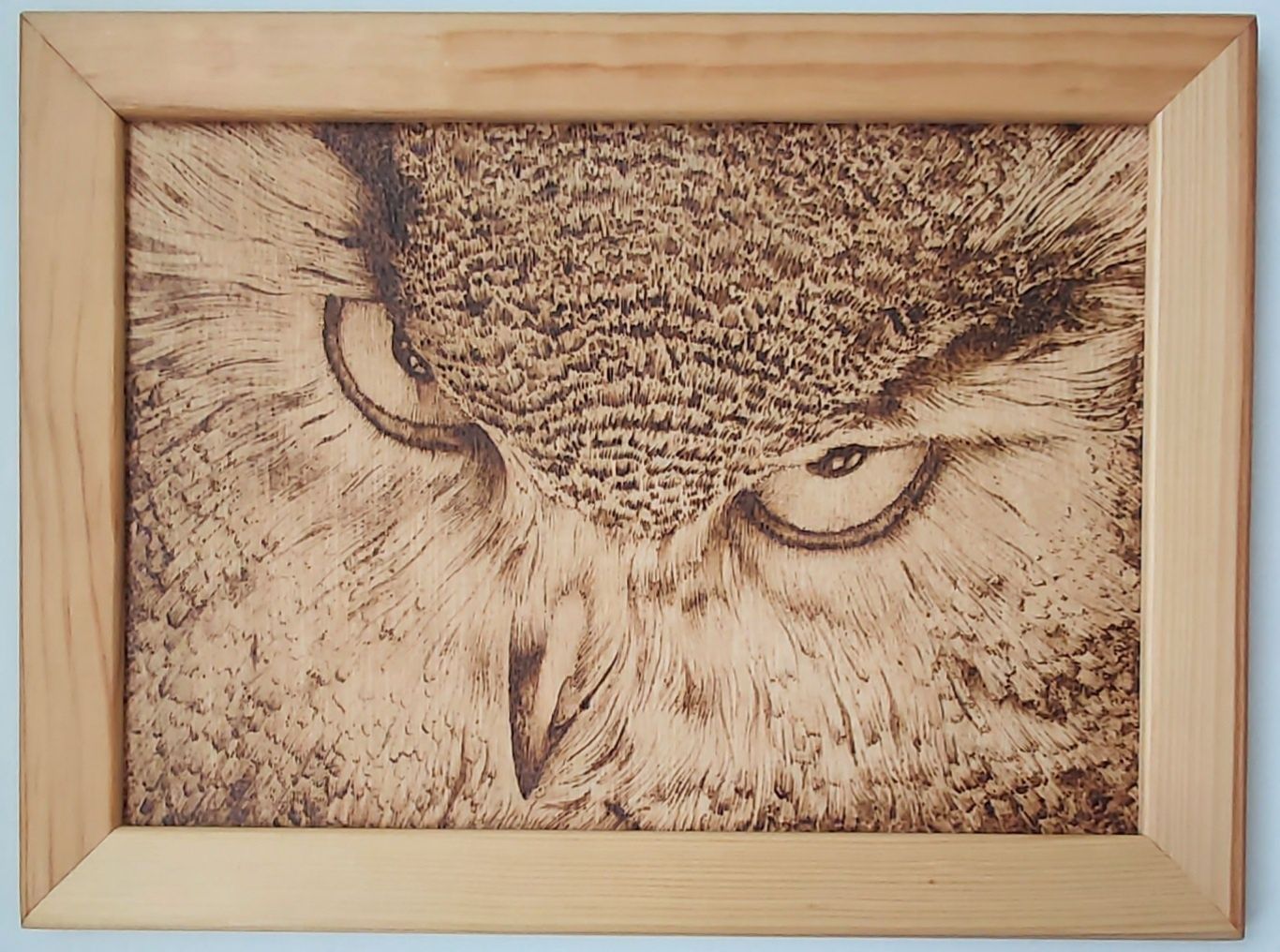 Пірографія, художнє випалювання на дереві, картина" Сова" ручна робота