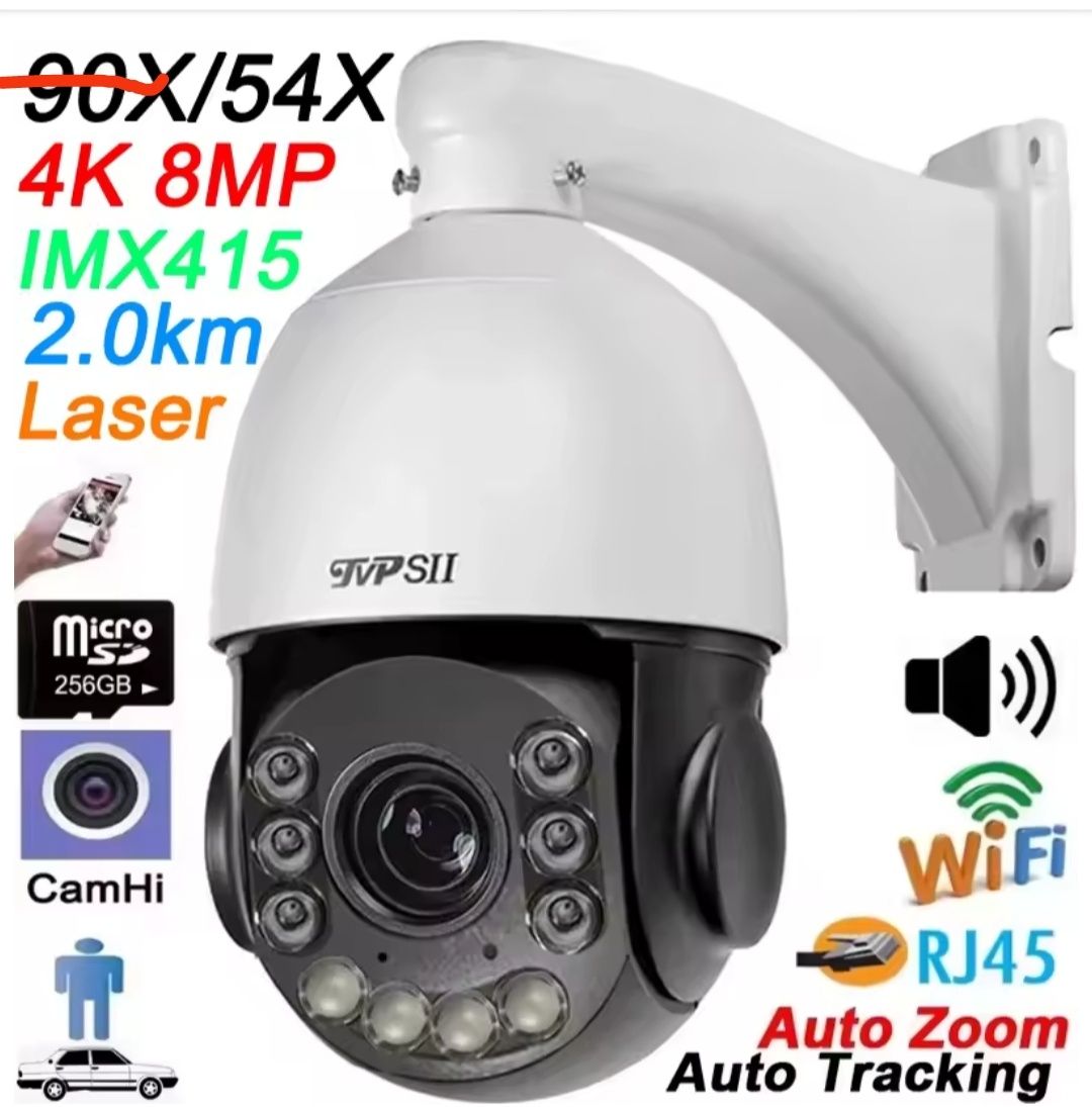Kamera WiFi ptz 8 Mpx 54x zoom optyczny