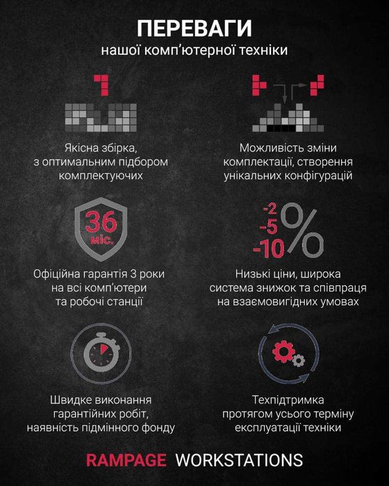 ІГРОВИЙ ПК / AMD Ryzen 5 5500 / DDR4 16 GB / RTX 5050 8G / SSD 500 GB