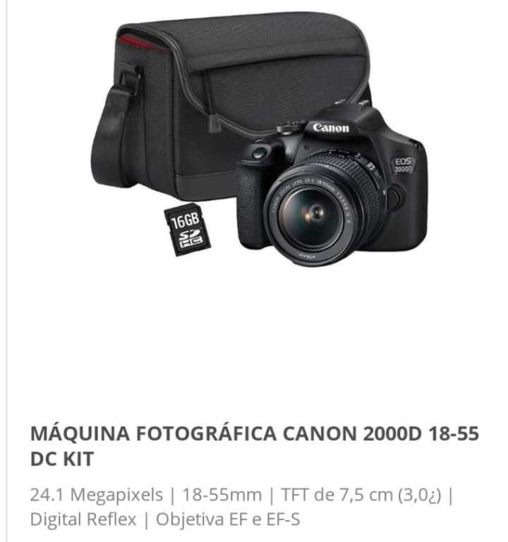 Máquina fotográfica canon