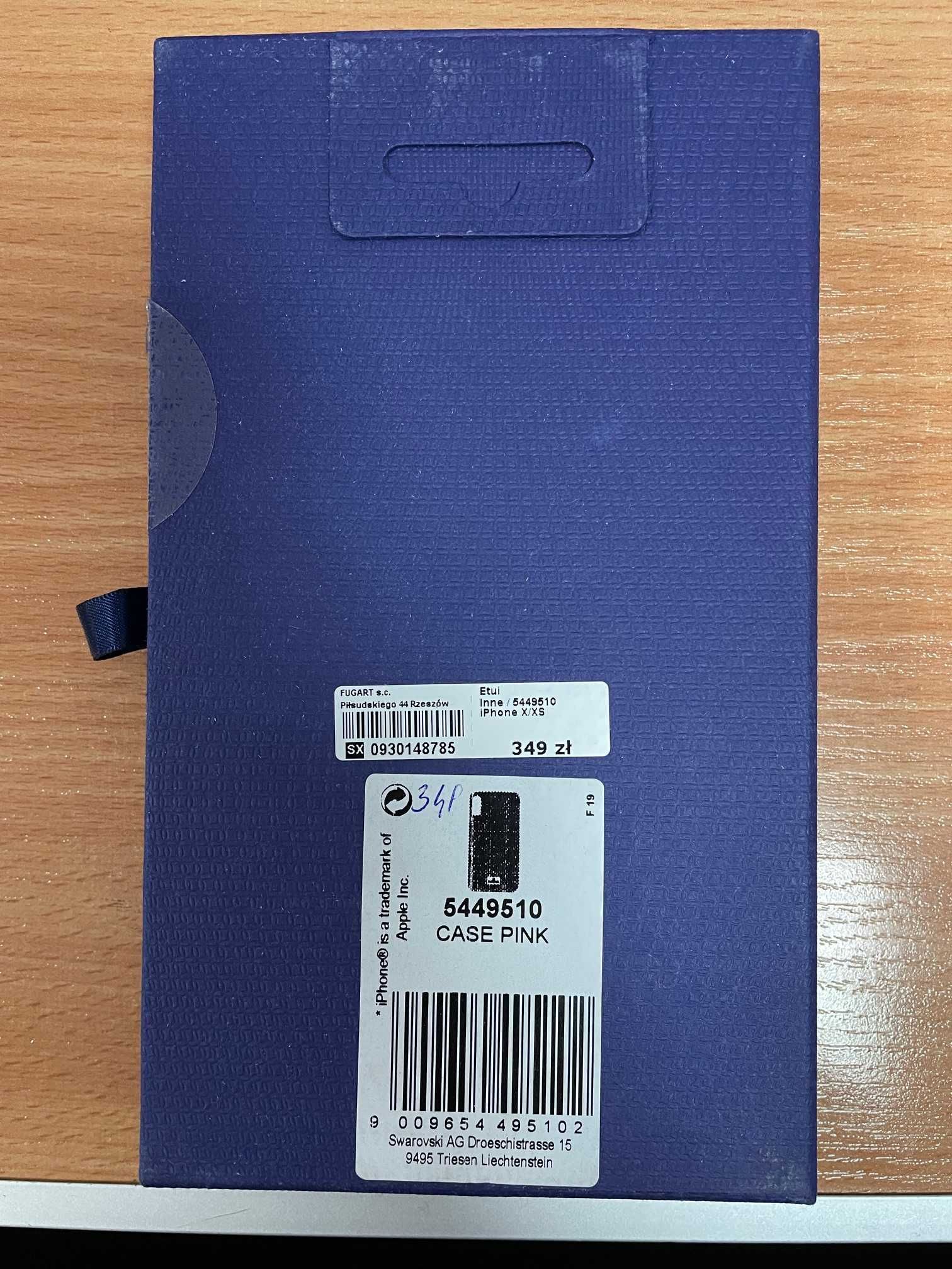 Etui case Swarovski Iphone X kolor różowy -oryginał