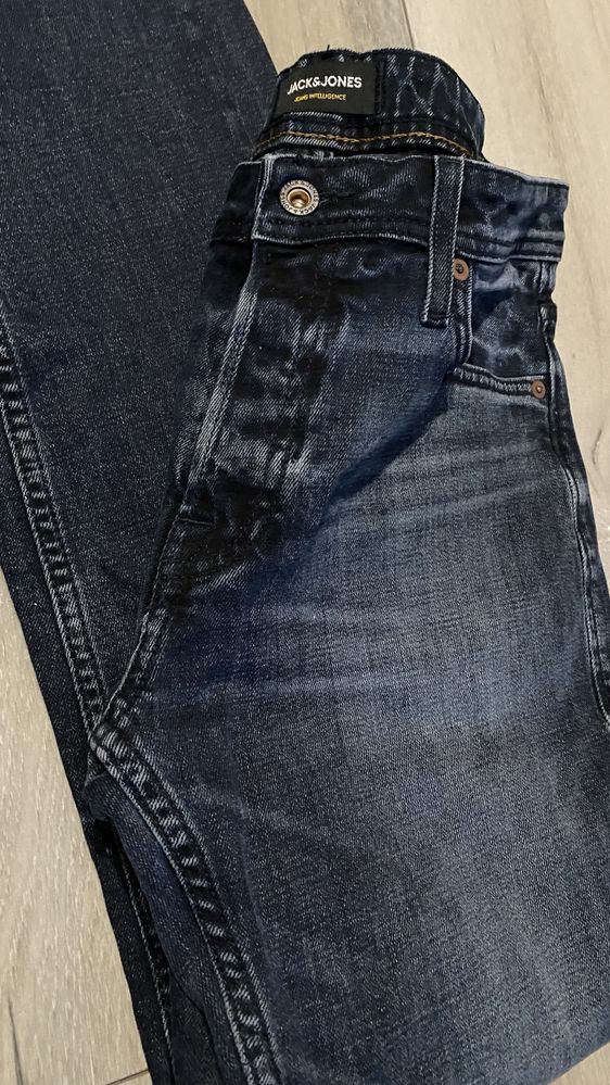 Spodnie Jack&Jones 29/32 COMFORT / MIKE granatowe męskie