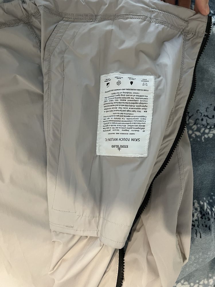 Stone Island windbreaker silver