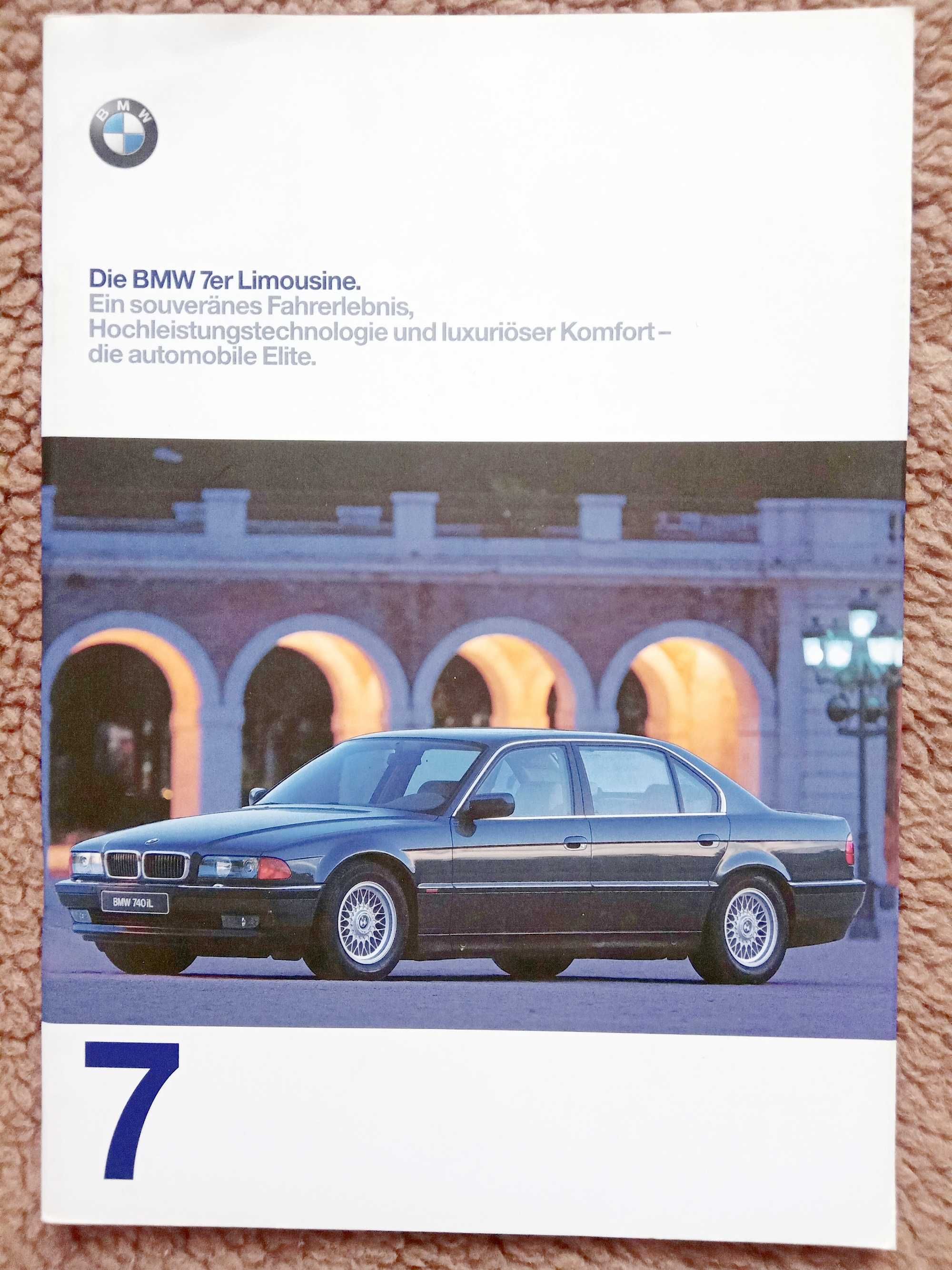 BMW 7 E38 1997 obszerny prospekt - 54 str., stan BDB- * RABATY 10% !!!