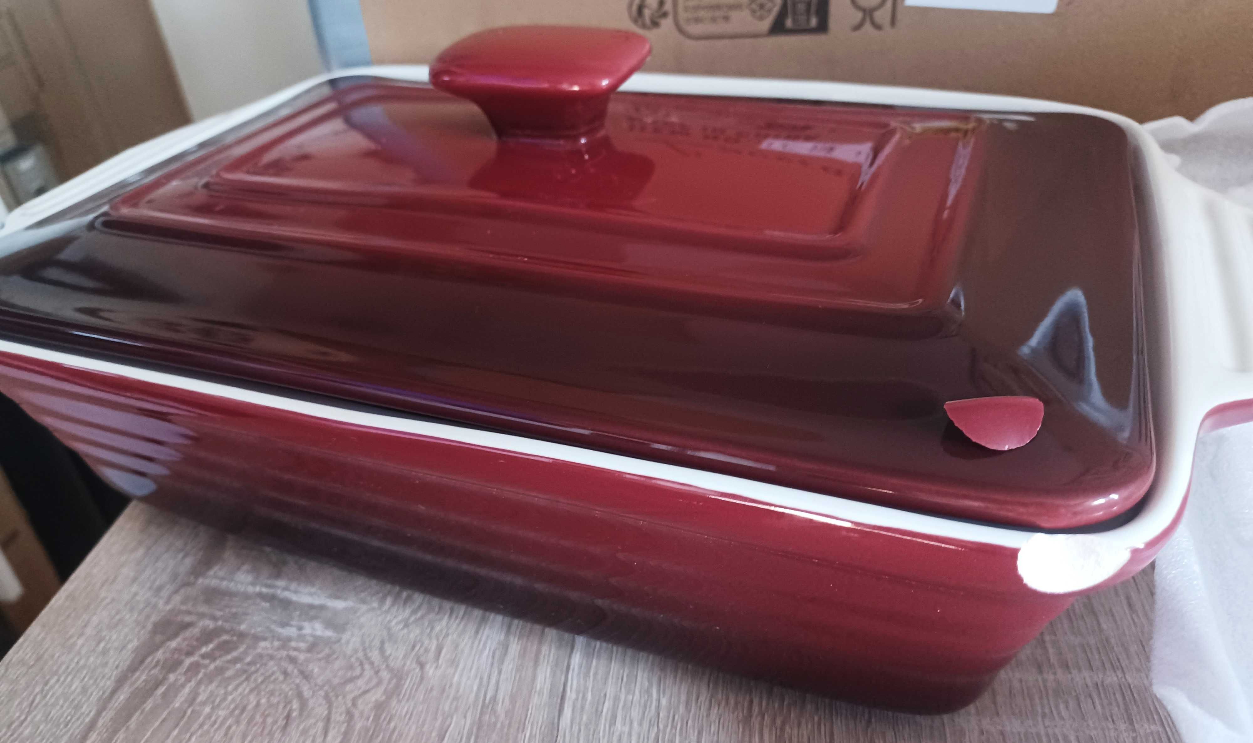 Naczynie Ceramiczne do Pieczenia z Pokrywką 4300 ml Lovecasa DEFEKT