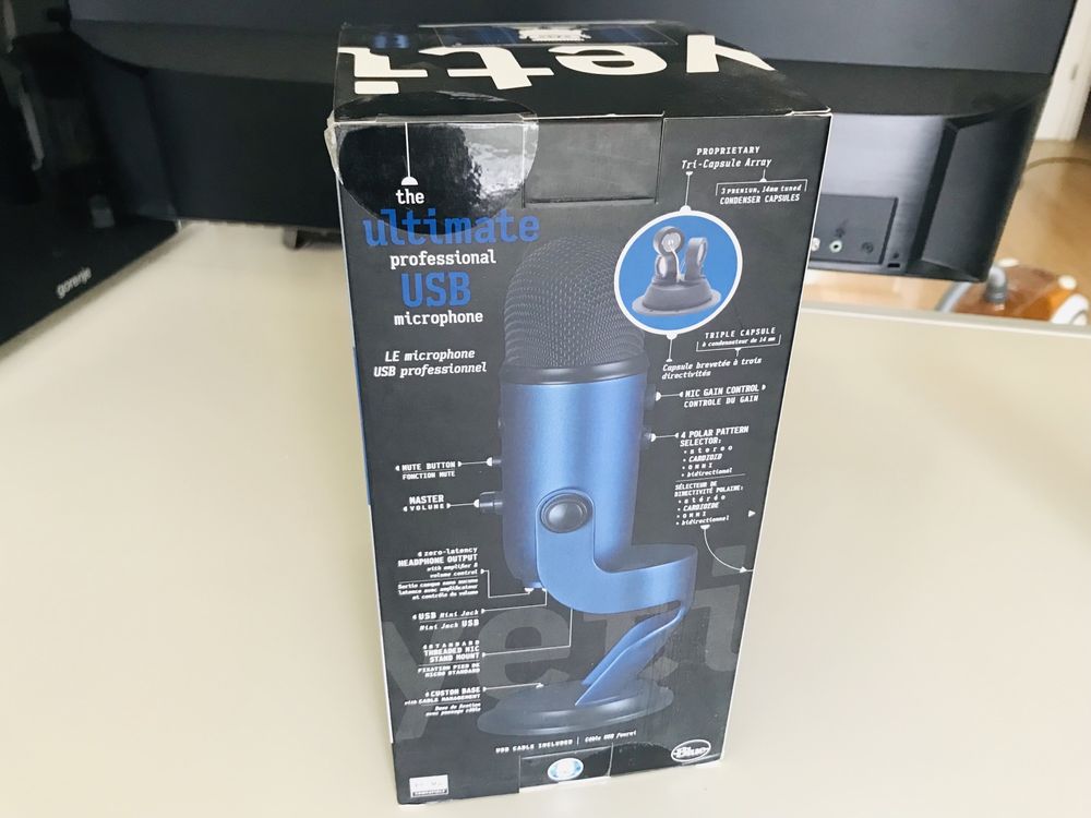 Микрофон Blue Yeti Blackout USB (новый)