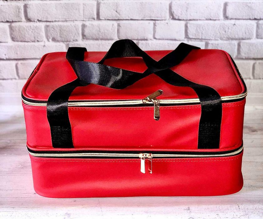 Бьюти кейс сумка мастера для косметики съемные перегородки 2-ярусная