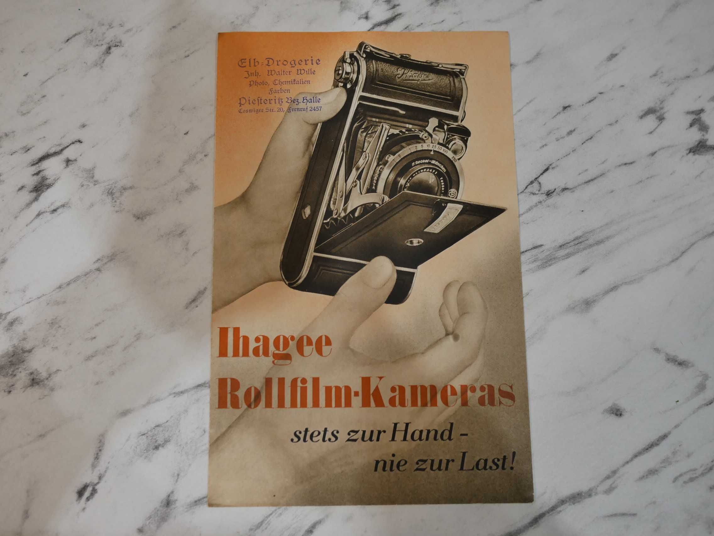 Folder, prospekt - Ihagee Rollfilm-Kamerass - j. niemiecki