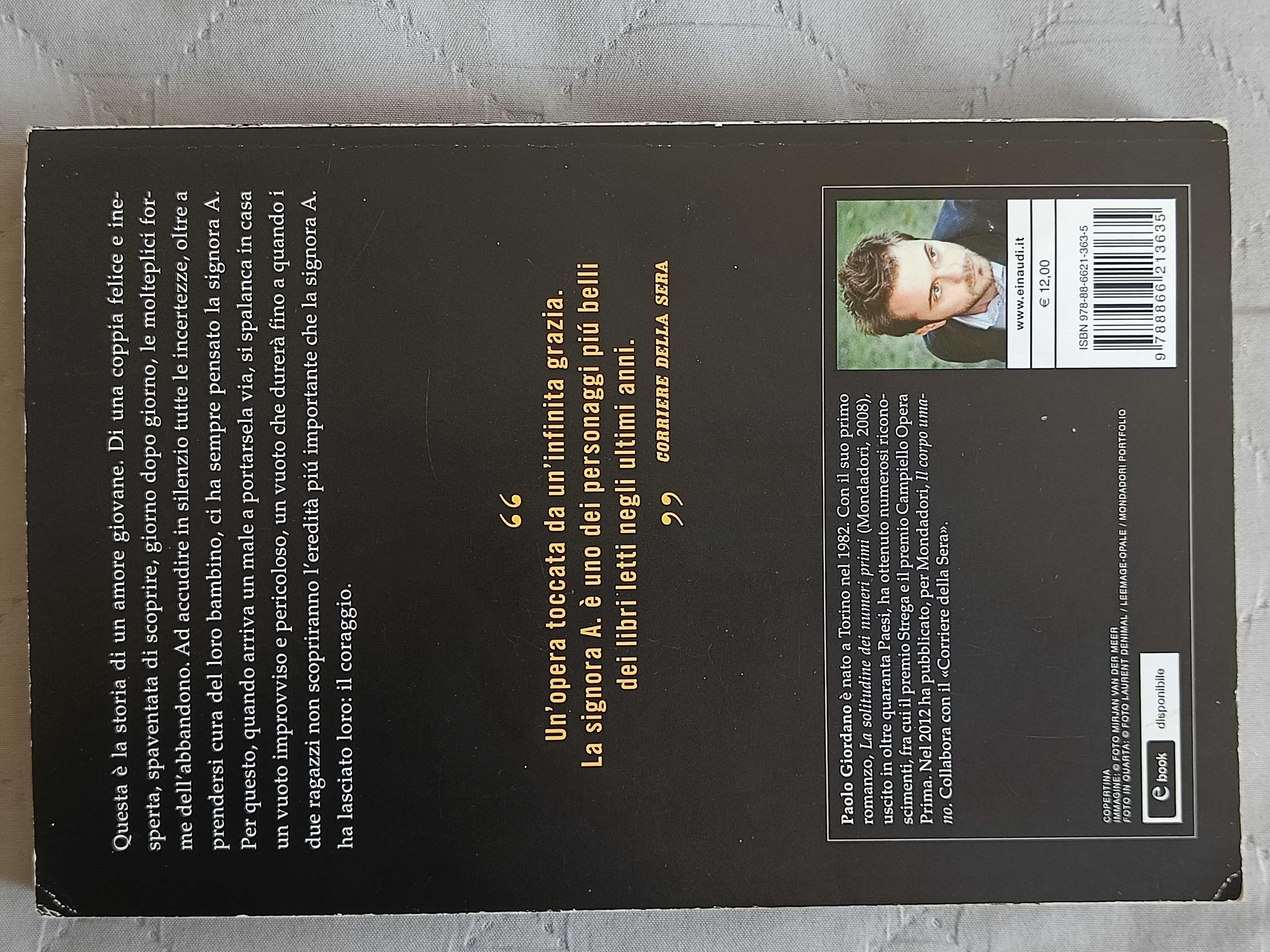 Paolo Giordano, Il nero e l'argento - książka po włosku