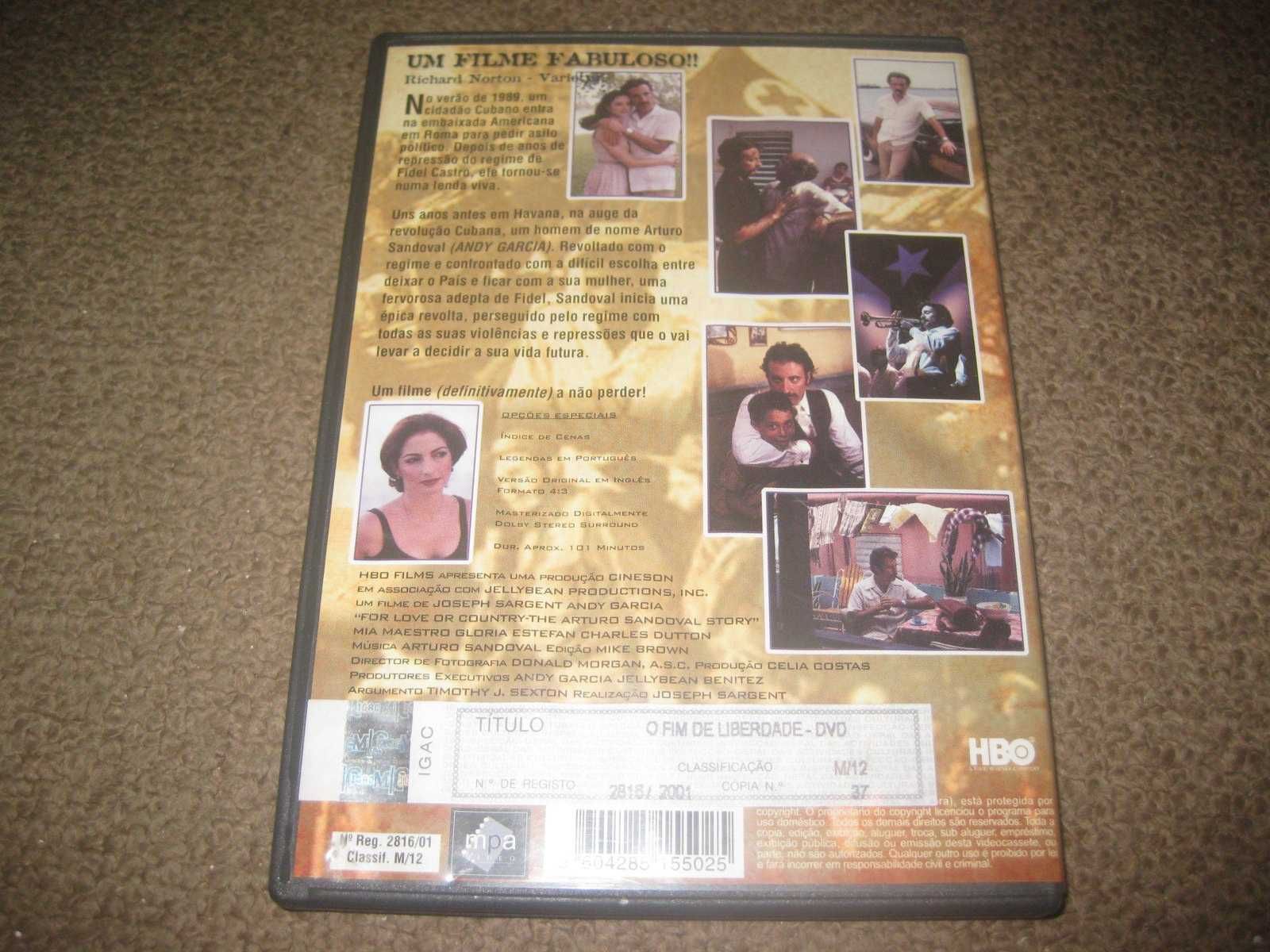 DVD "O Fim da Liberdade" com Andy Garcia/Raro!