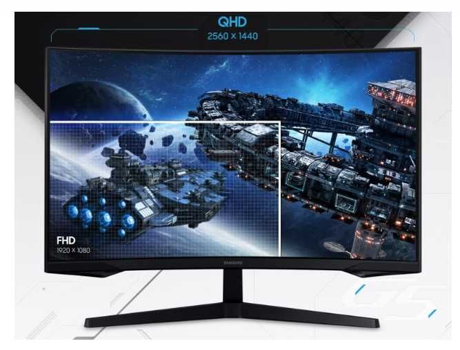 SAMSUNG Monitor Gaming 32'' - 2K 1000R, 165 Hz, 1 ms