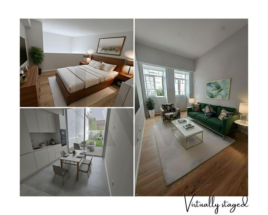 EXCLUSIVO! T1 Mezzanine NOVO a Estrear com Jardim Privado (42m2) | Loc
