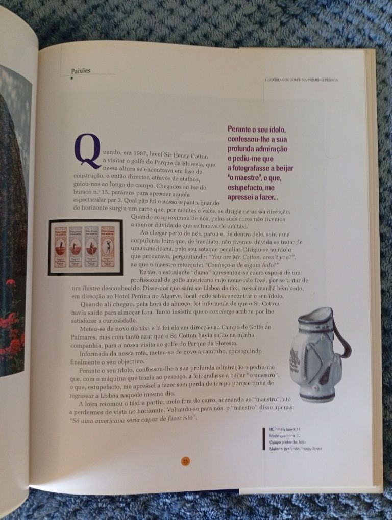 Livro Paixões Histórias de Golfe na Primeira Pessoa