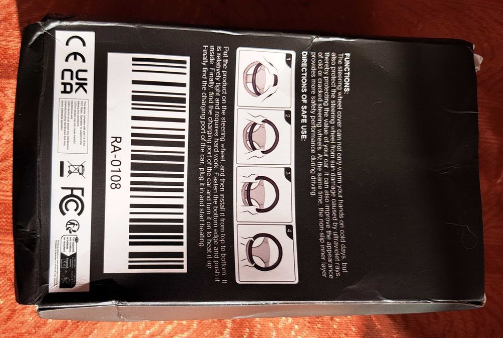 Ogrzewany pokrowiec na kierownicę 12V