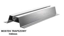 Mostek trapezowy H40mm, L470mm aluminium z uszczelką EPDM