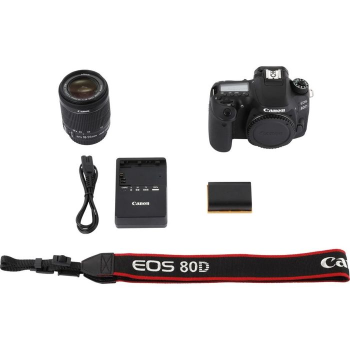 Kit Canon 80D + Lente EF-S 18-55 IS STM