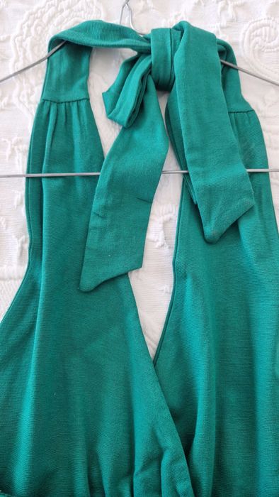 Top sem alças, verde da H&M, tamanho S