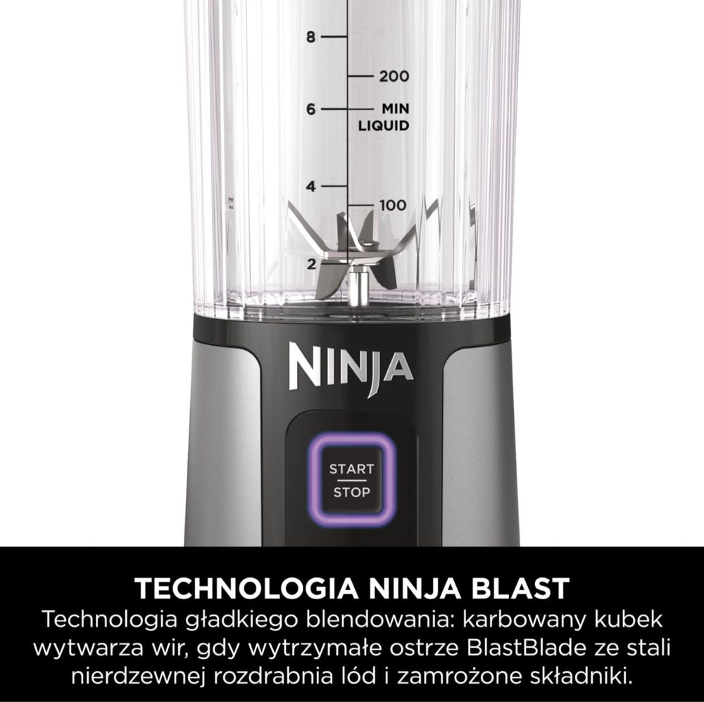 Przenośny Blender Ninja Blast MOCNY 530ml Bezprzewodowy Szczelny Mixer