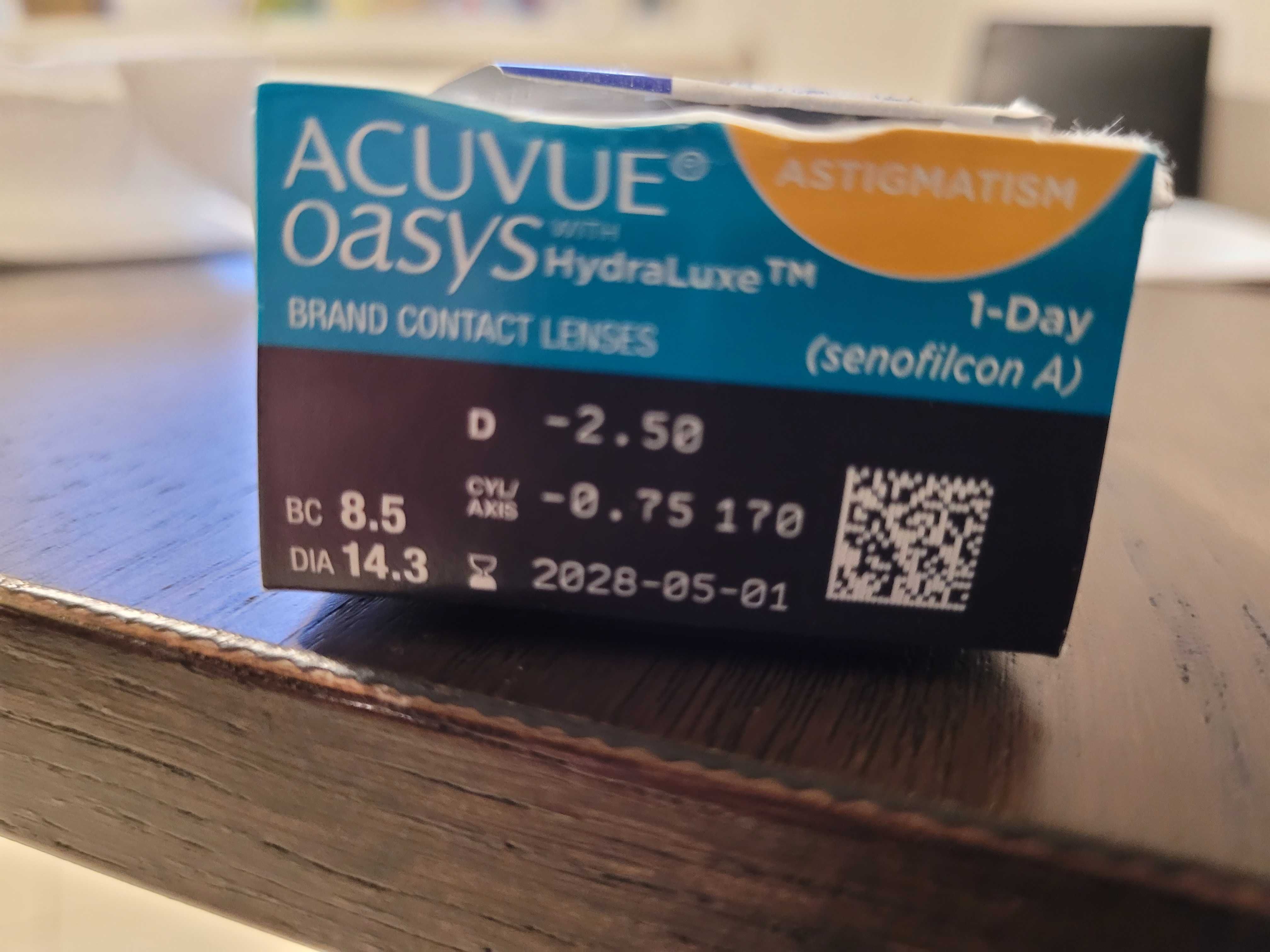 Soczewki ACUVUE oasys with HydraLuxe for ASTIGMATISM 1-day 29 szt.