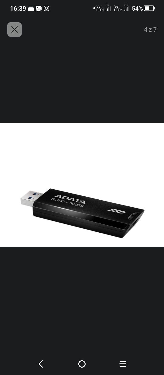 ADATA SC610 500GB USB 3.2 Gen 2 Czarny Xbox s x ps5 laptop komputer