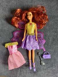 Lalka Barbie ze skrzydlami, rude włosy + akcesoria