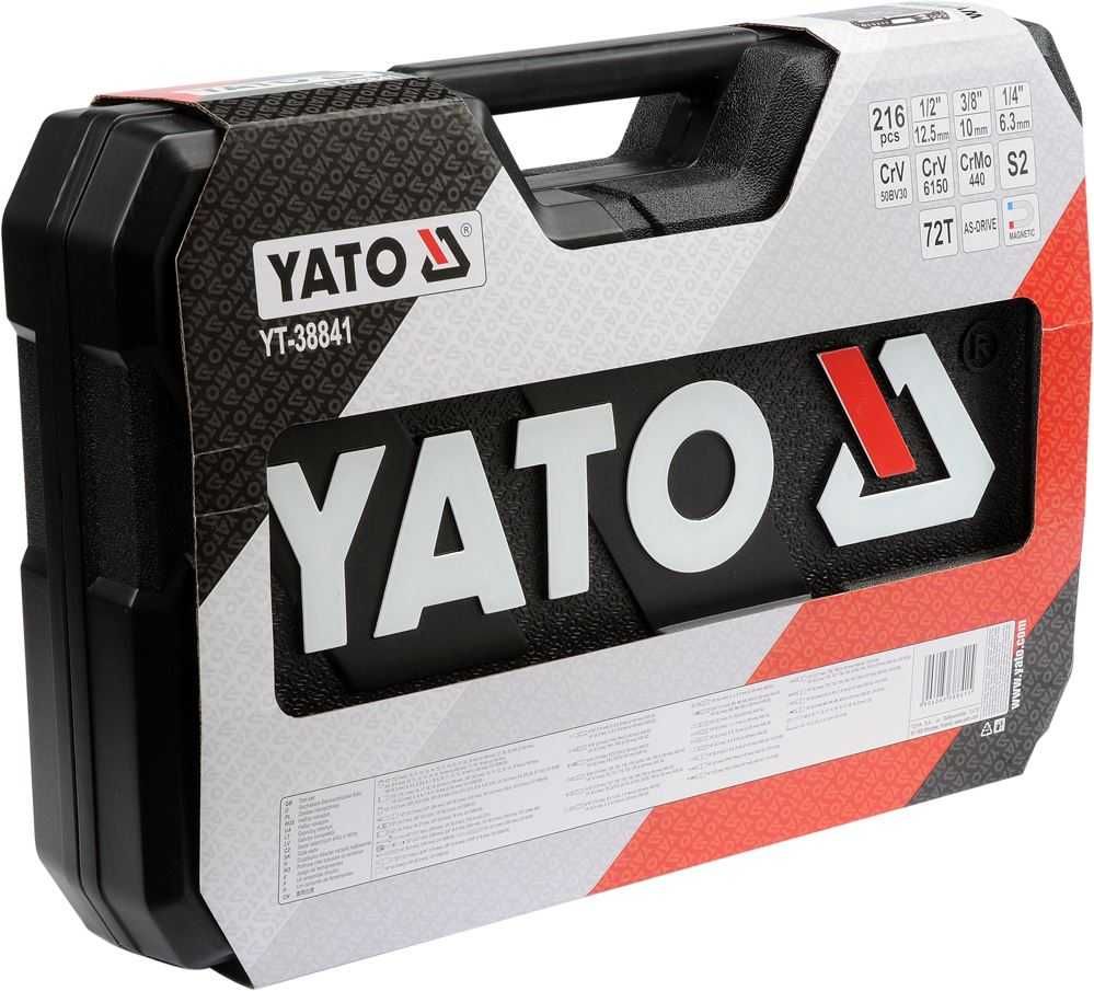 Yato 216el, YT-38841, zestaw narzędziowy 1/4", 3/8", 1/2", Yato