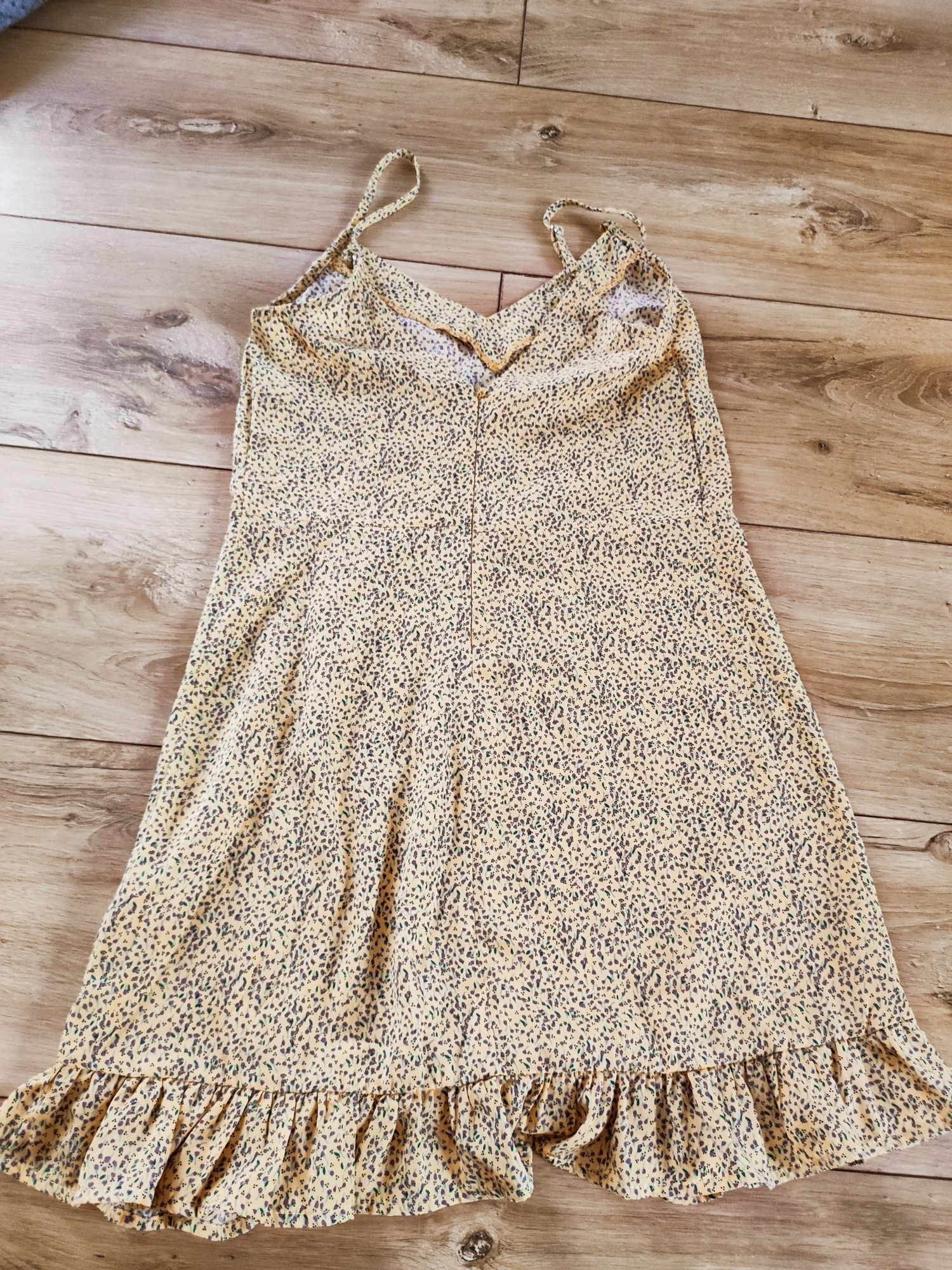 Żółta sukienka mini,letnia r.158