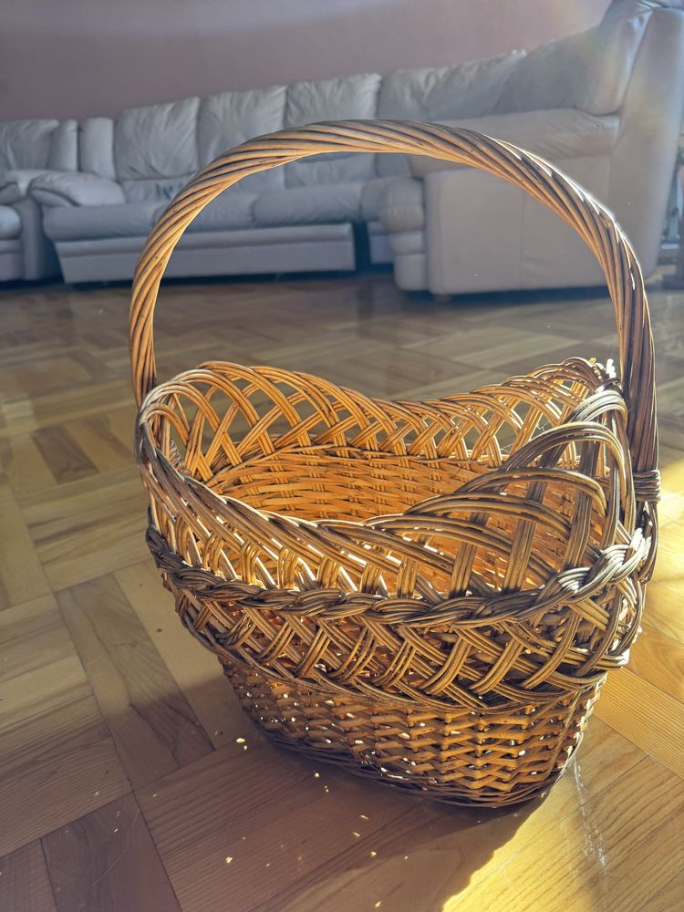 Кошик плетяний великий  пасхальний з лози