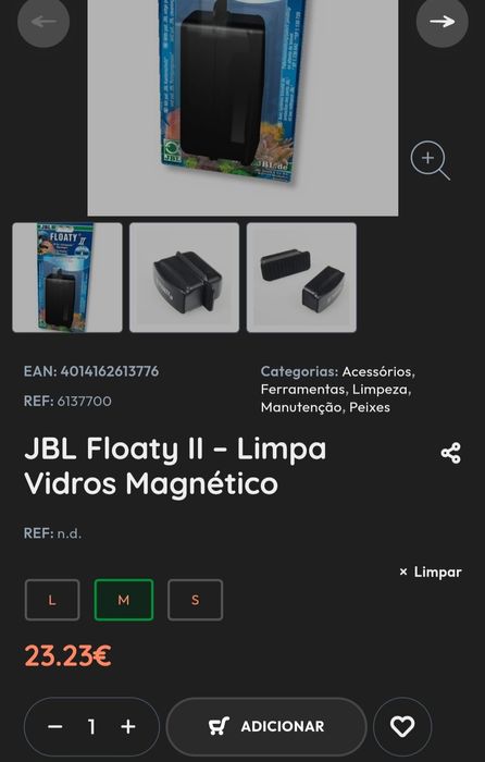 Floaty 2 JBL limpador de aquário