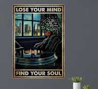 Plakat obraz winyl płyta winylowa 40x60 Lose your mind find your soul