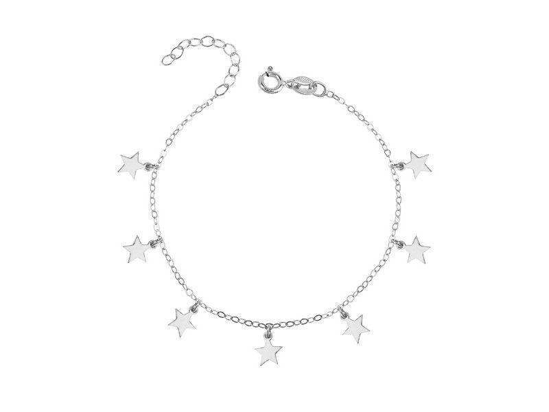 Srebrna Bransoleta Gwiazd Choker Gwiazdki Stars R0120B