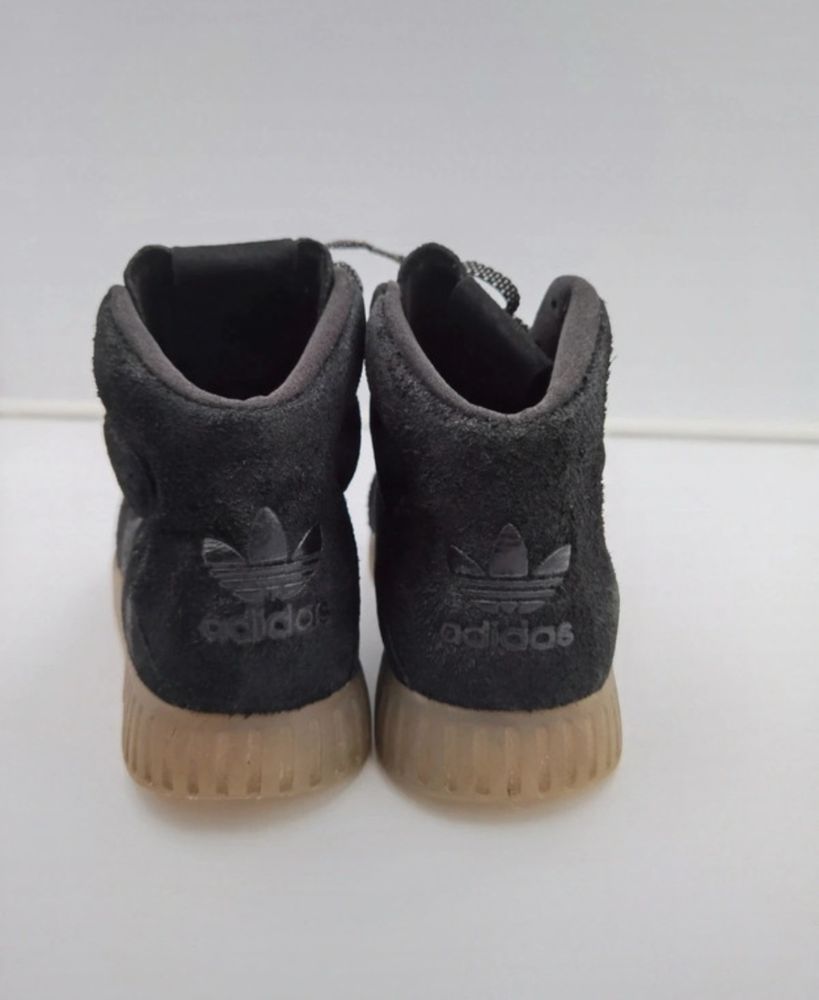 Zimowe skórzane buty męskie za kostke adidas