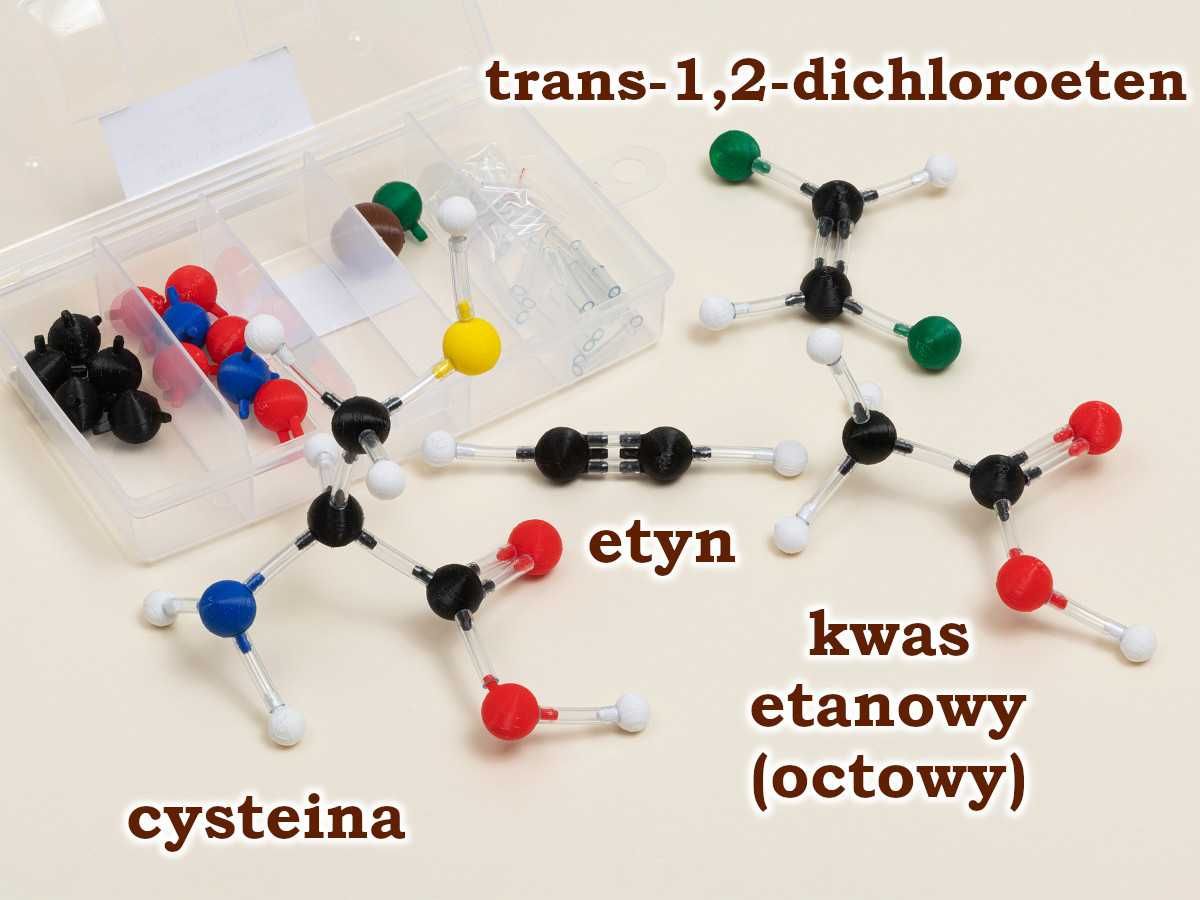 Modele atomów CHEMIA ORGANICZNA szkoła podstawowa, 100 elementów