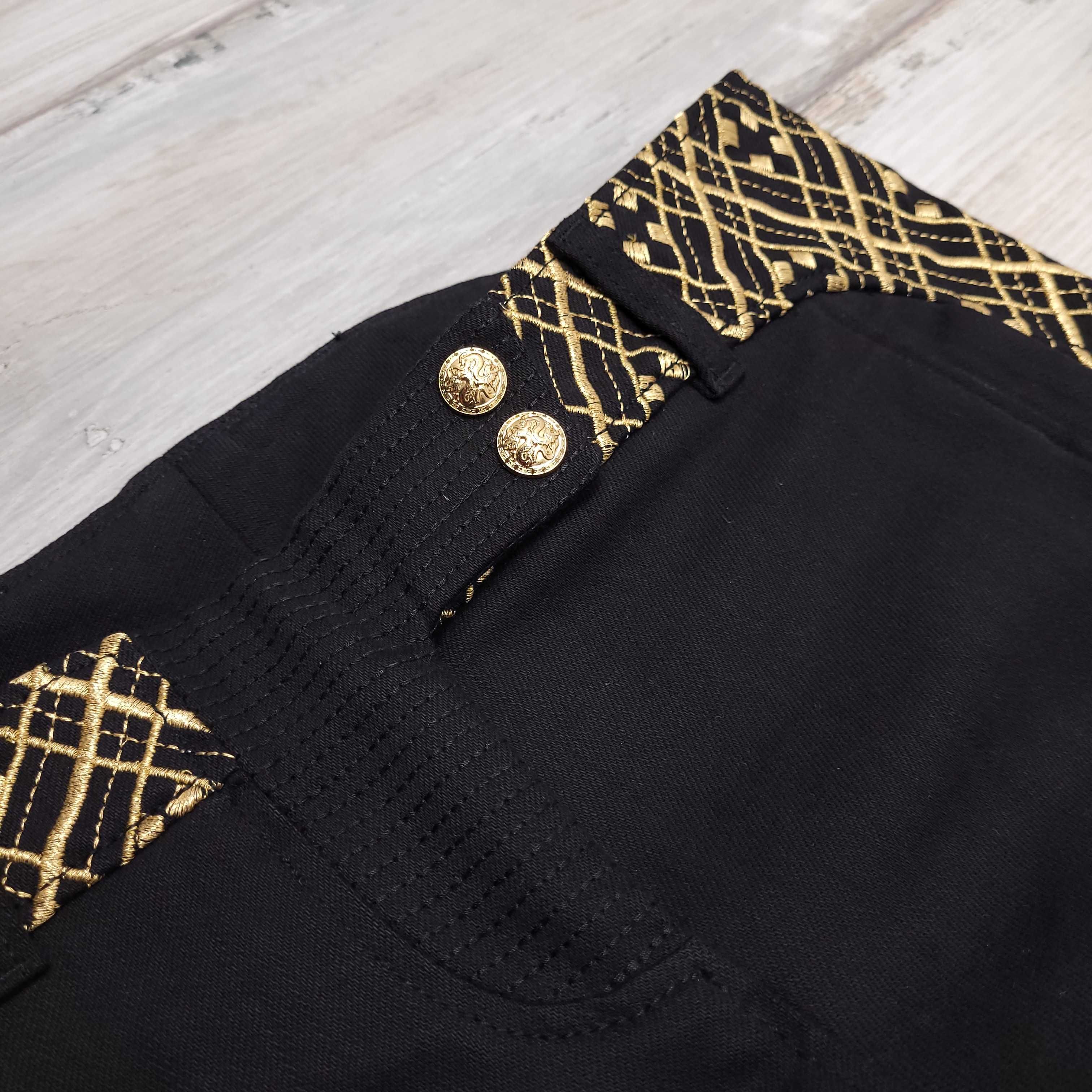 Balmain Black Gold Premium Pants Limited Luxury spodnie damskie denim