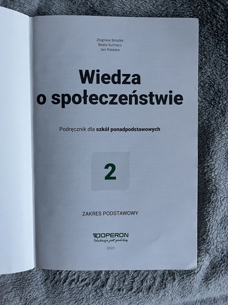 Wiedza o społeczeństwie 2. Zakres podstawowy. Podręcznik. Reforma 2019