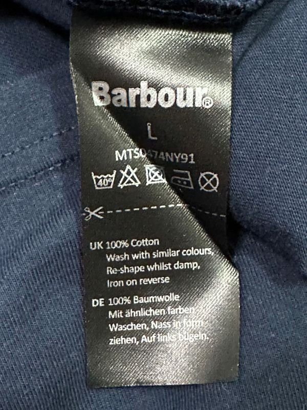 Barbour Beacon Koszulka T-Shirt Męska Slim Fit z Nadrukiem Logowana r.