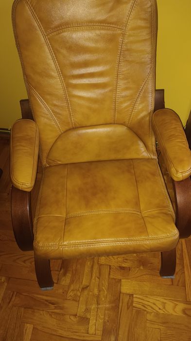 Fotel skorzany  nowy