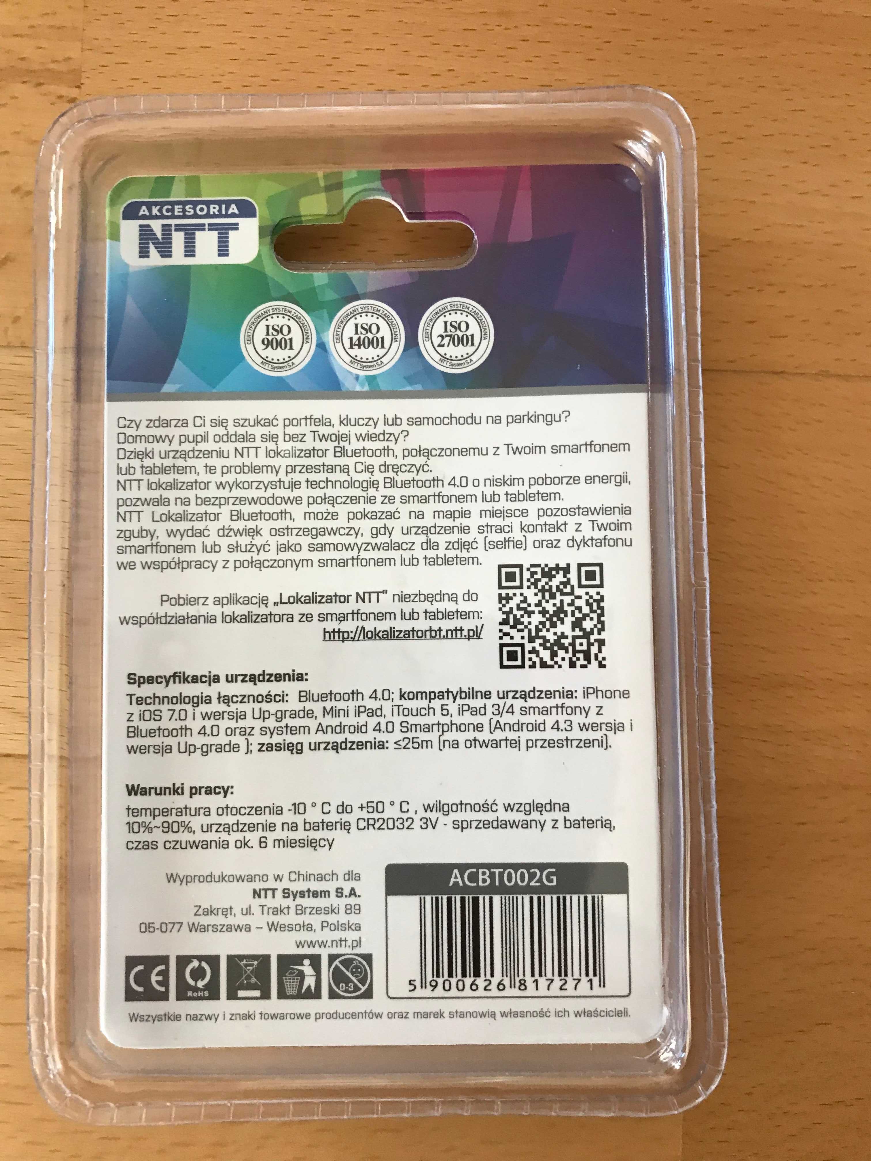 Lokalizator bluetooth NTT