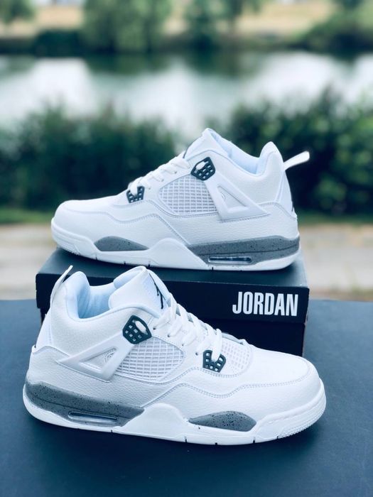 Nike Air Retro Jordan 4 white кроссовки мужские белые Джордан 4 46 раз