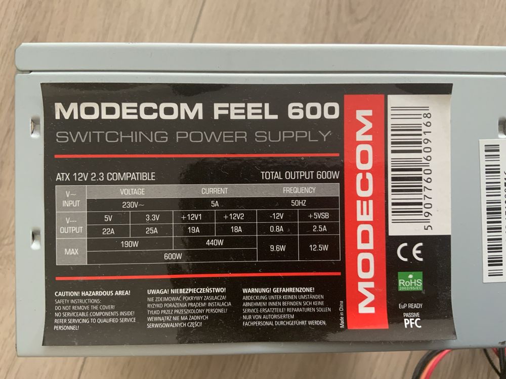 Zasilacz komputerowy MODECOM Feel 600