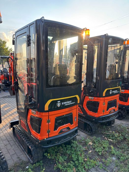 Nowa minikoparka Kingway z kabiną + 3 łyżki gratis