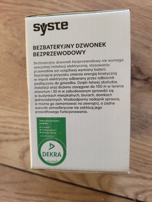 Bezbateryjny dzwonek bezprzewodowy nowy